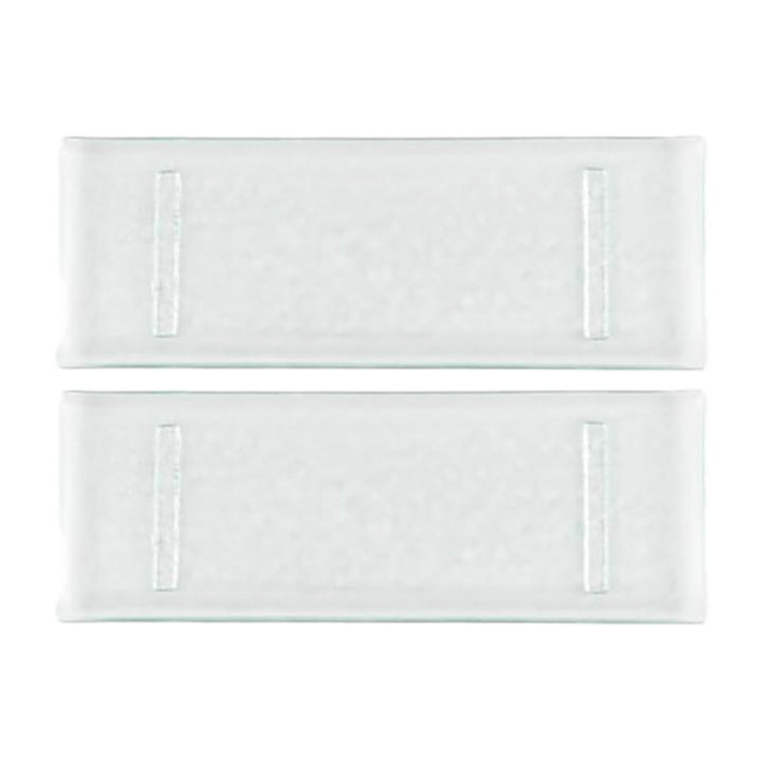 Glass Dinnerware 13.75" x 5" x h:0.5" Rectangular Clear Glass Platter (Set of 2)