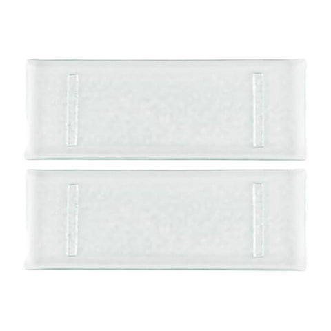 Glass Dinnerware 13.75" x 5" x h:0.5" Rectangular Clear Glass Platter (Set of 2)