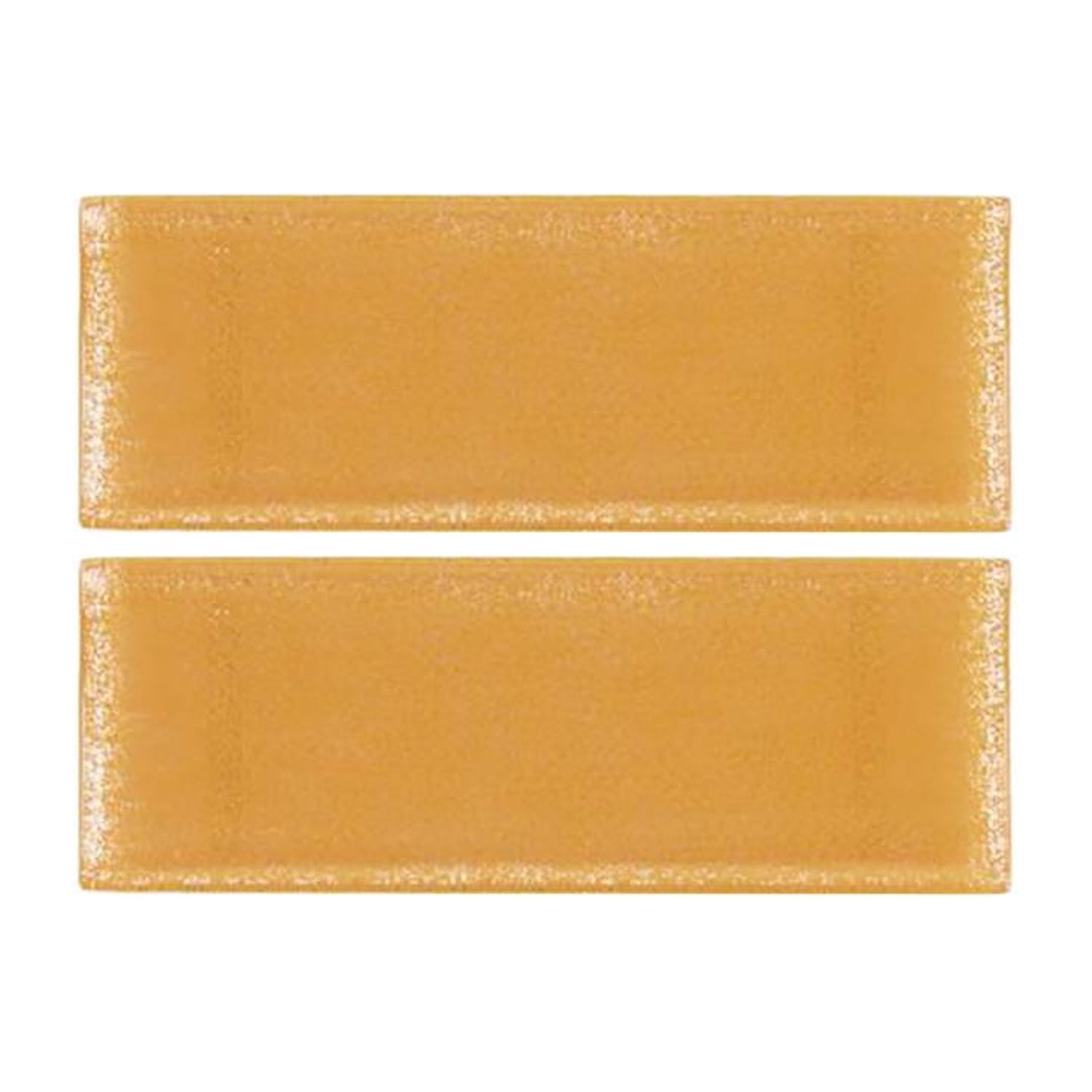 Glass Dinnerware 13.75" x 5" x h:0.5" Rectangular Orange Glass Platter (Set of 2)