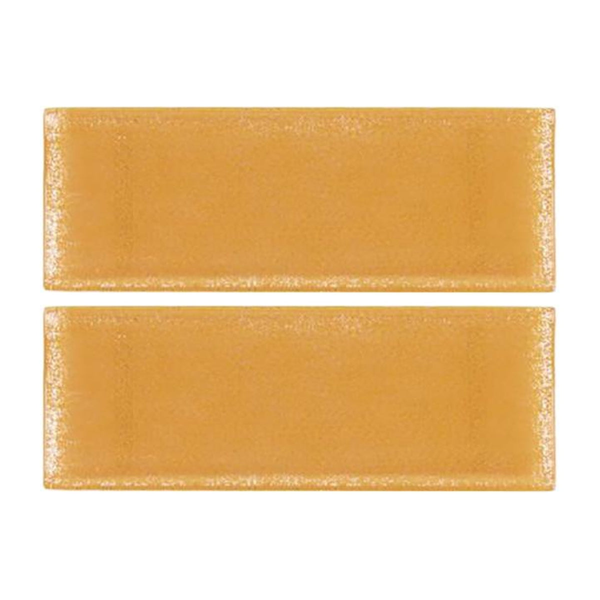 Glass Dinnerware 13.75" x 5" x h:0.5" Rectangular Orange Glass Platter (Set of 2)