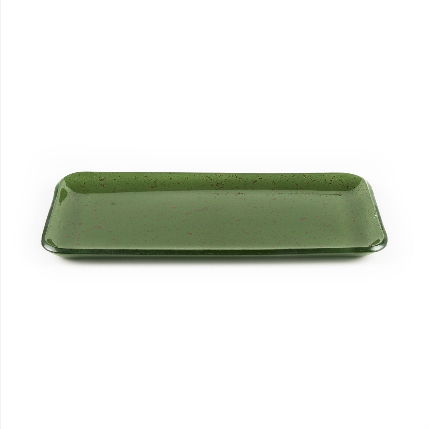 Glass Dinnerware 12.25" x 6" x h:1" Rectangular Basil Glass Platter