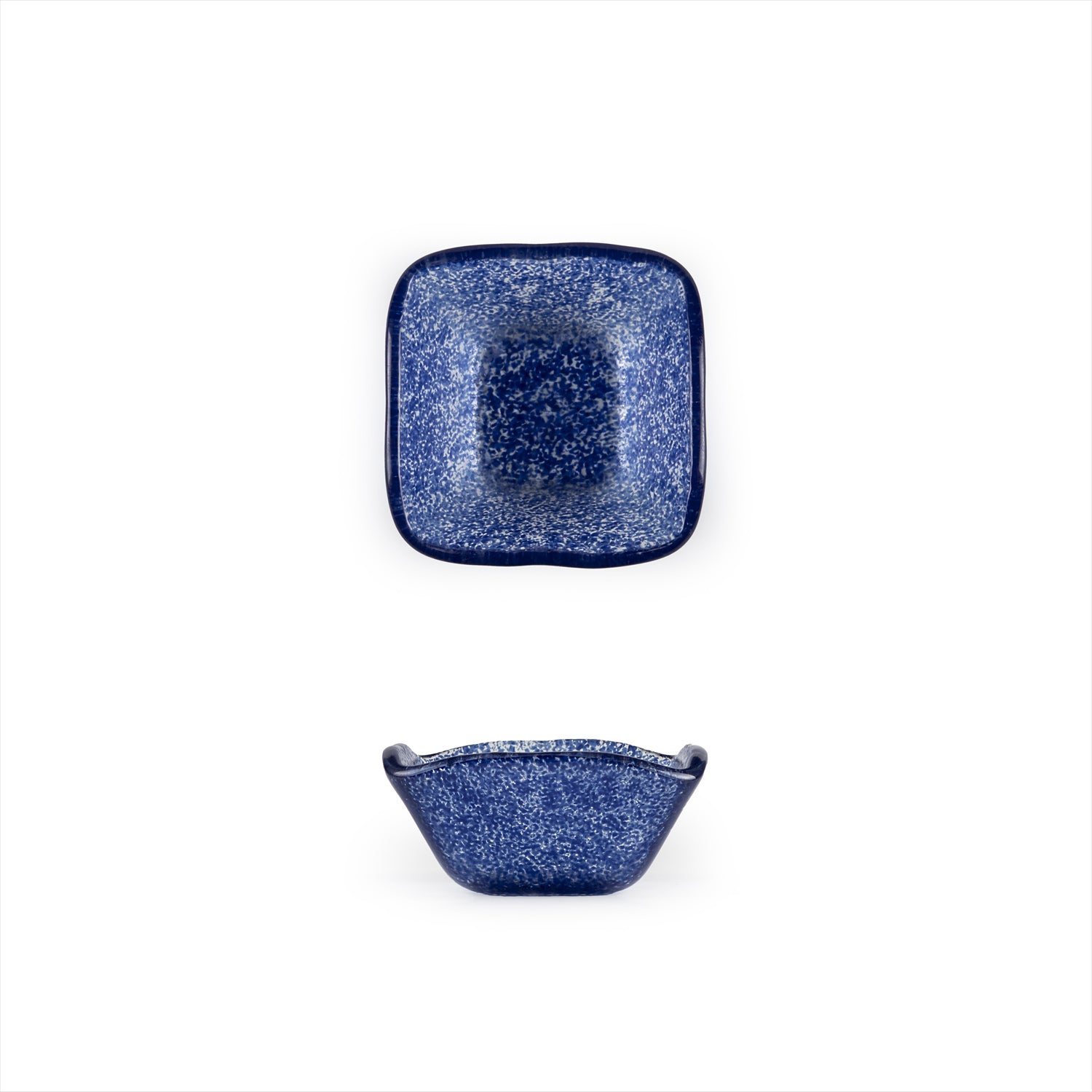 Glass Dinnerware 2.25" x 2.25" x h:1.5" 2 oz. Square Blue Glass Ramekin (Set of 6)