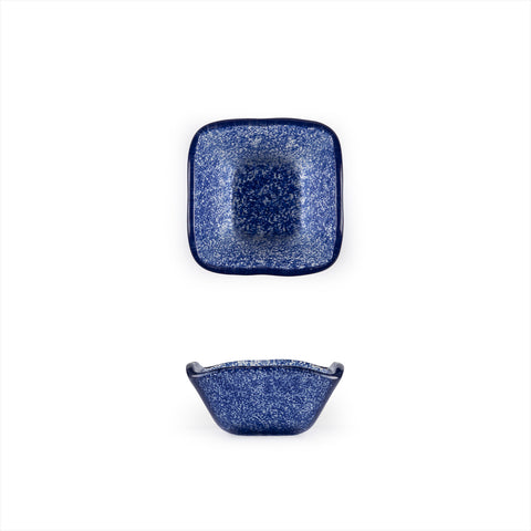 Glass Dinnerware 2.25" x 2.25" x h:1.5" 2 oz. Square Blue Glass Ramekin (Set of 6)