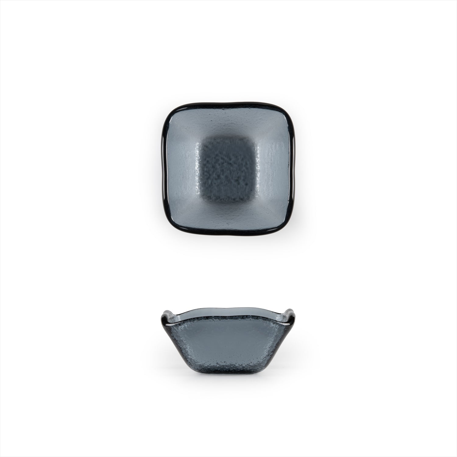 Glass Dinnerware 2.25" x 2.25" x h:1.5" 2 oz. Square Charcoal Glass Ramekin (Set of 6)