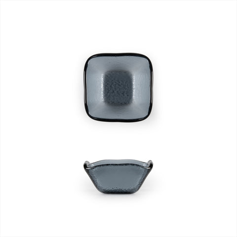 Glass Dinnerware 2.25" x 2.25" x h:1.5" 2 oz. Square Charcoal Glass Ramekin (Set of 6)