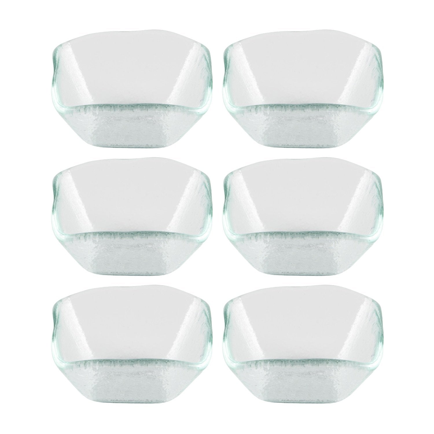 Glass Dinnerware 2.25" x 2.25" x h:1.5" 2 oz. Square Clear Glass Ramekin (Set of 6)