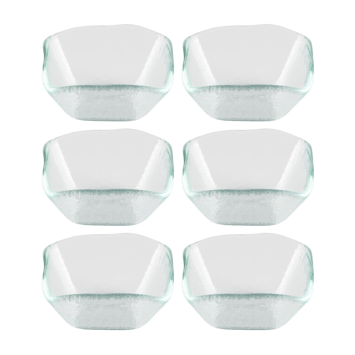 Glass Dinnerware 2.25" x 2.25" x h:1.5" 2 oz. Square Clear Glass Ramekin (Set of 6)