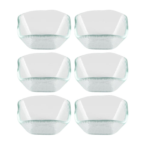 Glass Dinnerware 2.25" x 2.25" x h:1.5" 2 oz. Square Clear Glass Ramekin (Set of 6)