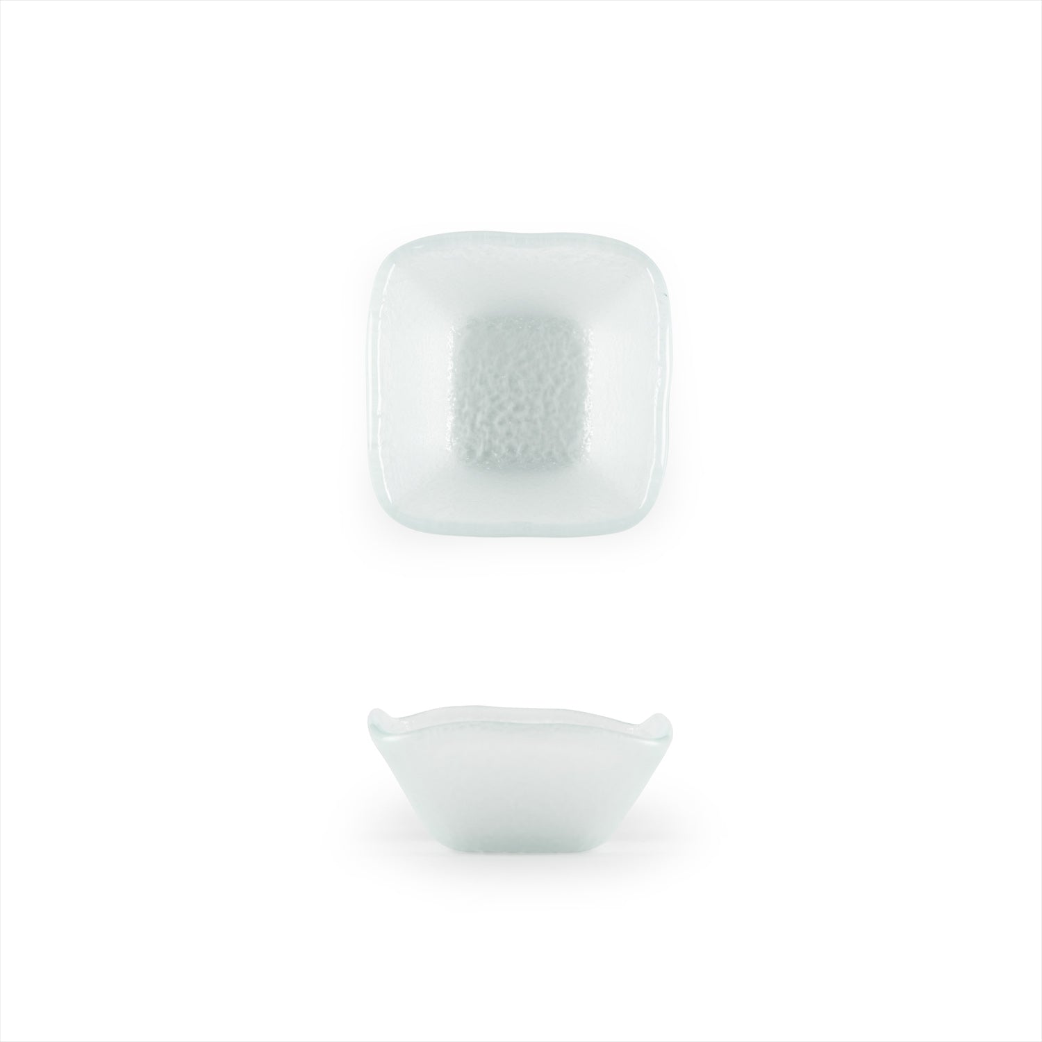 Glass Dinnerware 2.25" x 2.25" x h:1.5" 2 oz. Square Frosted Glass Ramekin (Set of 6)