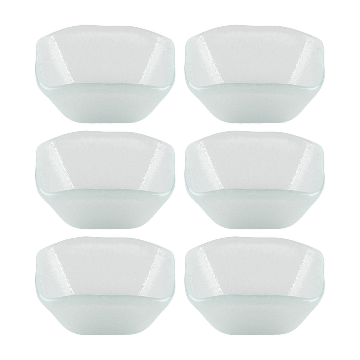 Glass Dinnerware 2.25" x 2.25" x h:1.5" 2 oz. Square Frosted Glass Ramekin (Set of 6)