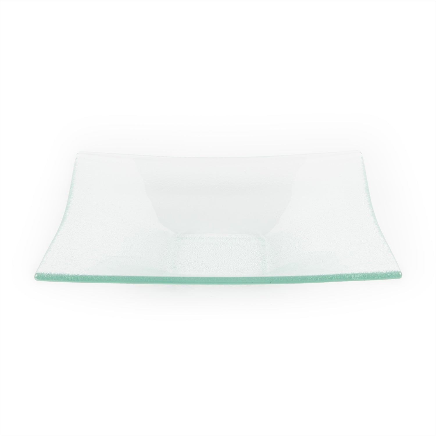 Glass Dinnerware 10.75" x 0.5" x h:1.5" 1 oz. Square Clear Glass Deep Plate