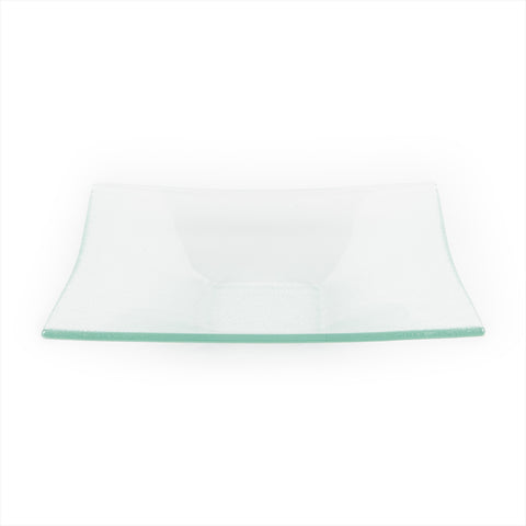 Glass Dinnerware 10.75" x 0.5" x h:1.5" 1 oz. Square Clear Glass Deep Plate