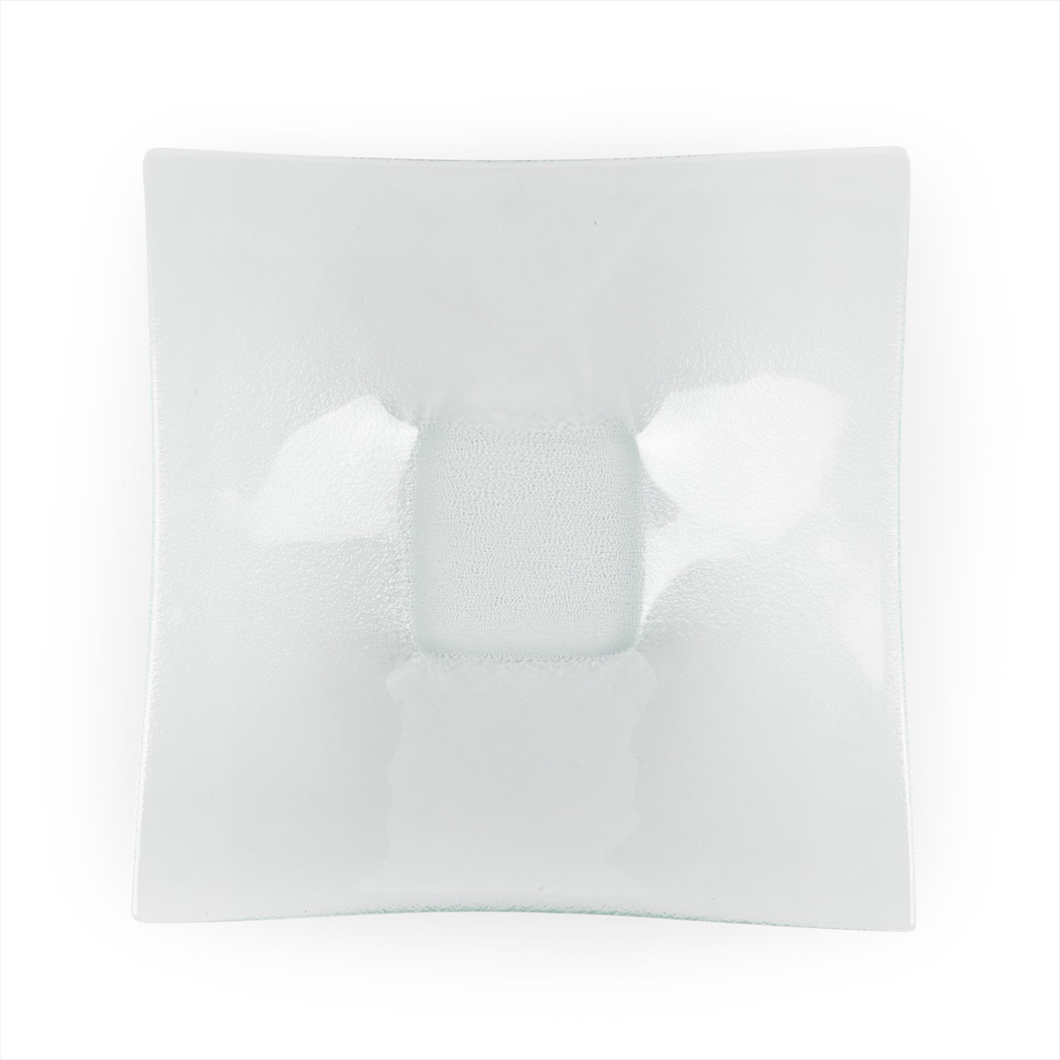 Glass Dinnerware 10.75" x 0.5" x h:1.5" 1 oz. Square Clear Glass Deep Plate