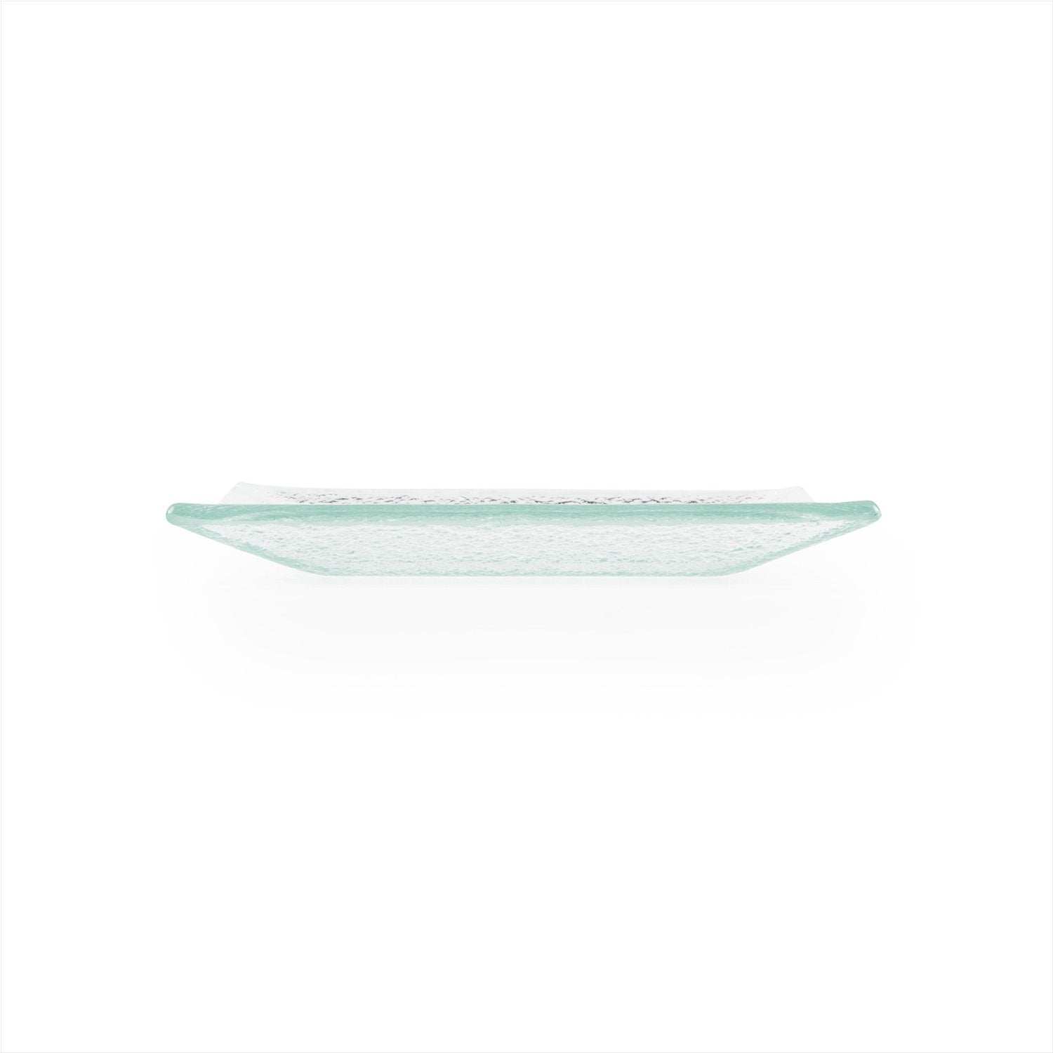 Glass Dinnerware 6.25" x 6" Square Clear Glass Plate (Set of 4)