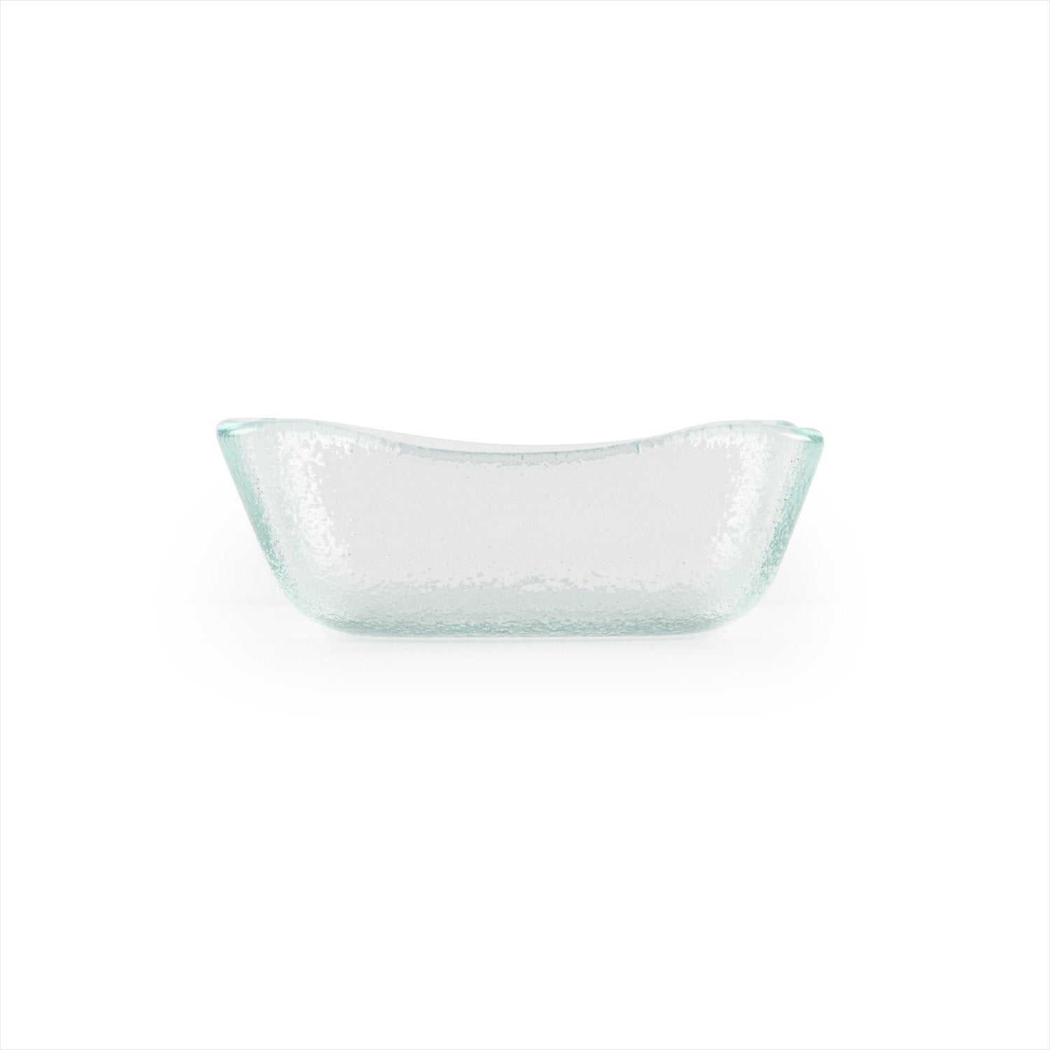 Glass Dinnerware 3.5" x 3.5" x h:1.25" 3 oz. Square Clear Glass Deep Plate (Set of 6)