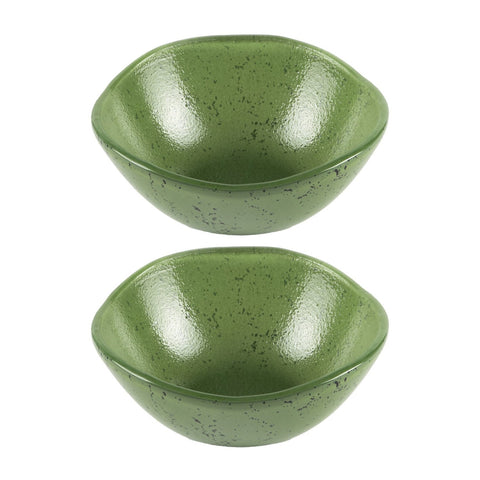 Glass Dinnerware dia.5.5" h:2" 14 oz. Round Agave Glass Bowl (Set of 2)