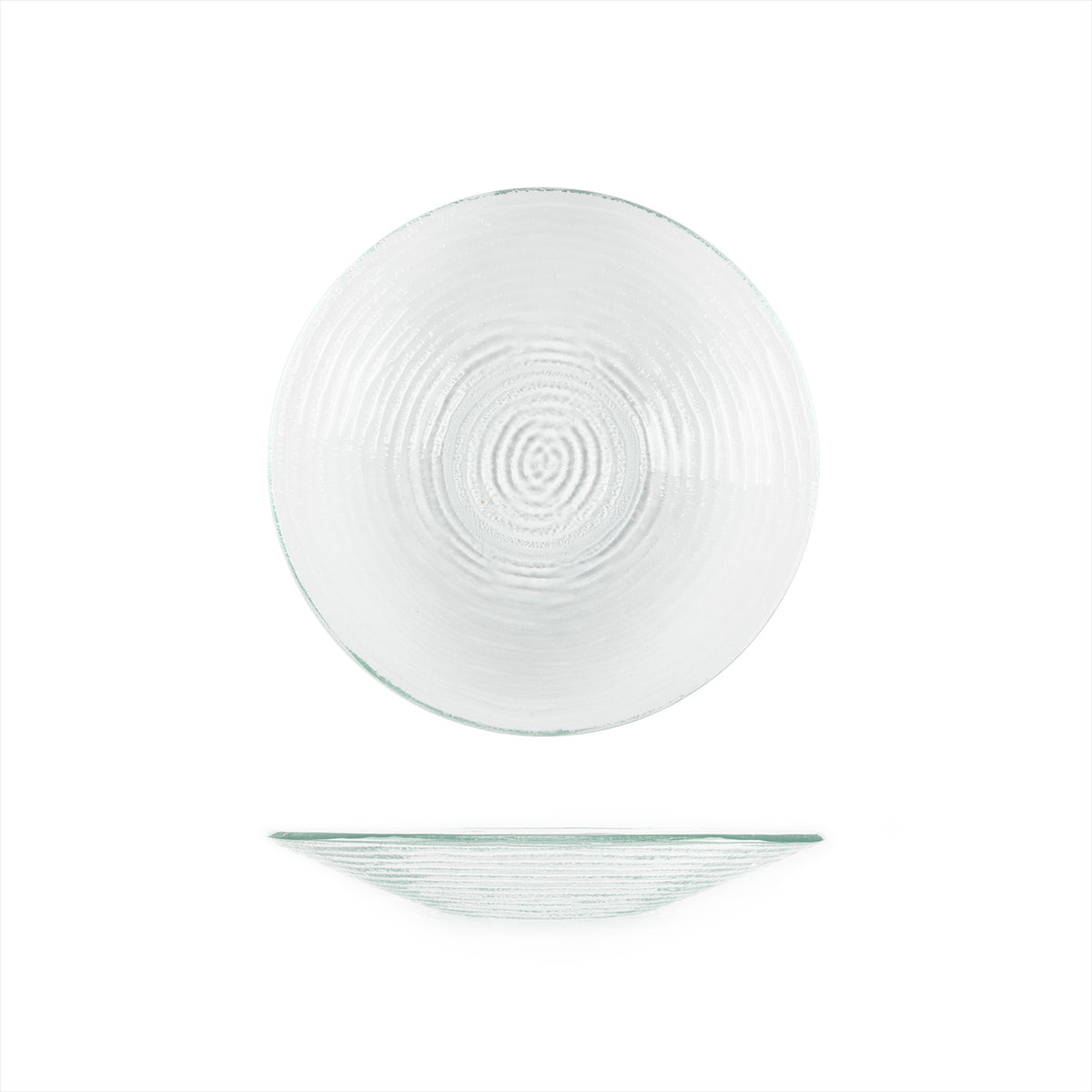 Glass Dinnerware dia.11.75" h:1.5" 32 oz. Round Clear Glass Bowl