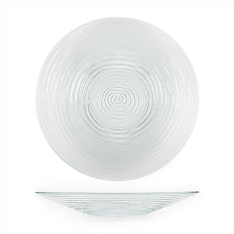 Glass Dinnerware dia.17.75" h:3" 4.5 qt. Round Clear Glass Bowl