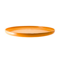 Glass Dinnerware dia.13.5" h:1" Round Turmeric Glass Platter