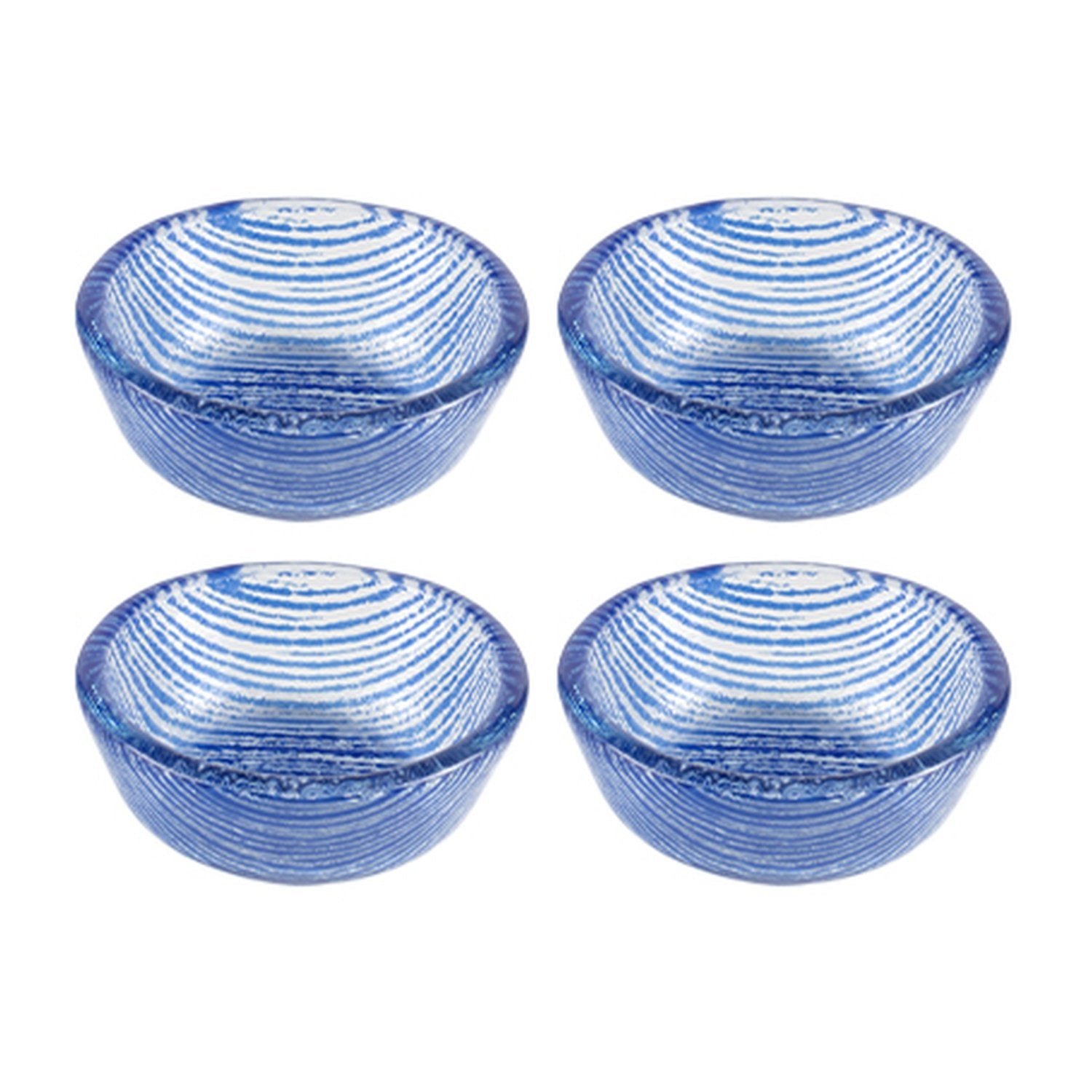 Glass Dinnerware dia.2.75" h:1.25" 4 oz. Round Blue Glass Ramekin (Set of 4)