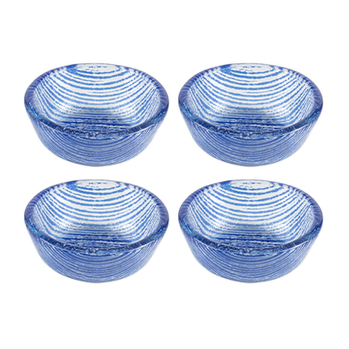 Glass Dinnerware dia.2.75" h:1.25" 4 oz. Round Blue Glass Ramekin (Set of 4)