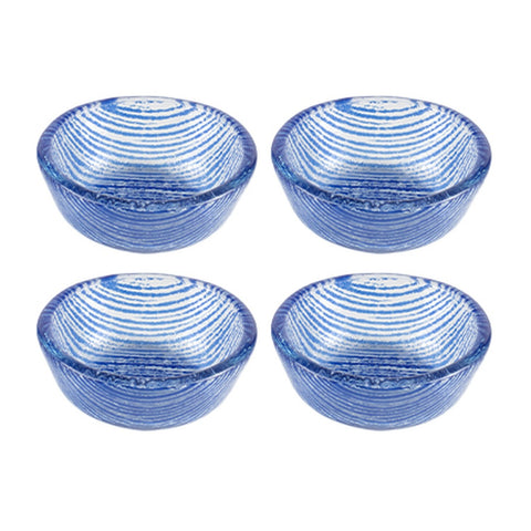 Glass Dinnerware dia.2.75" h:1.25" 4 oz. Round Blue Glass Ramekin (Set of 4)