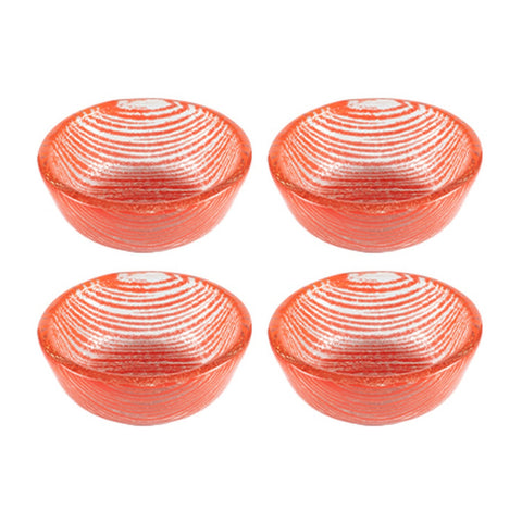 Glass Dinnerware dia.2.75" h:1.25" 4 oz. Round Red Glass Ramekin (Set of 4)