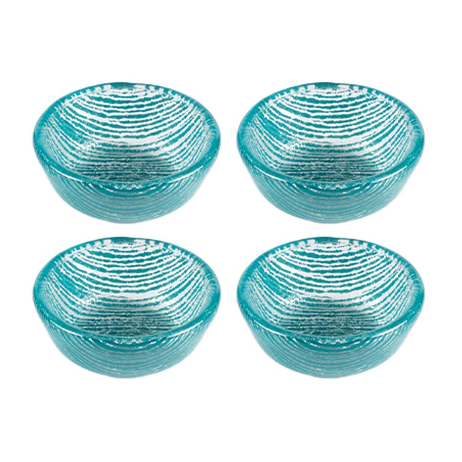 Glass Dinnerware dia.2.75" h:1.25" 4 oz. Round Blue Glass Ramekin (Set of 4)