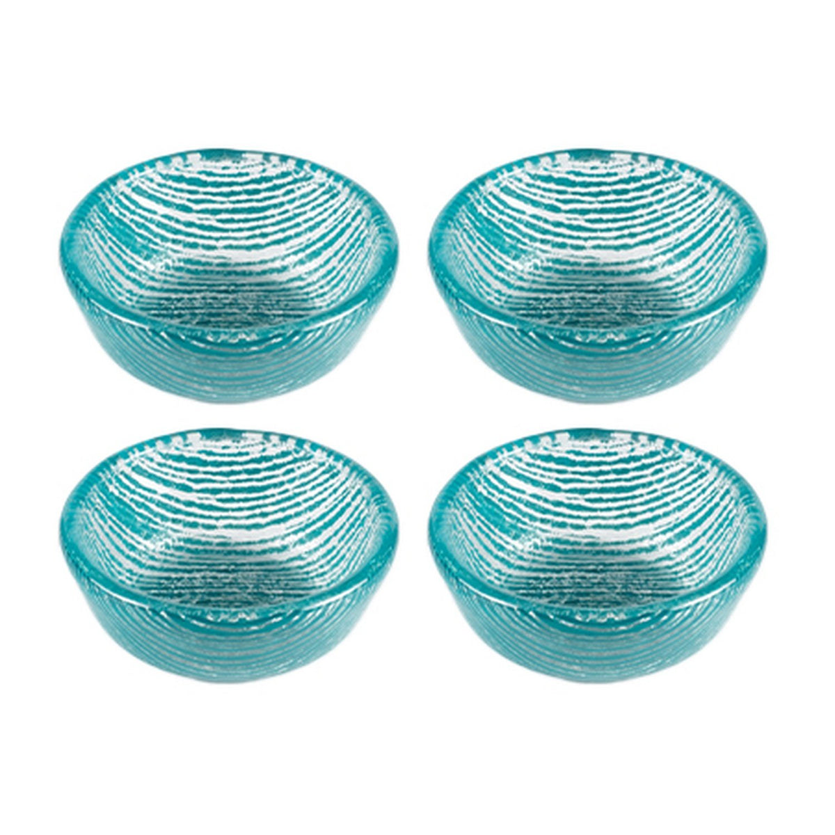 Glass Dinnerware dia.2.75" h:1.25" 4 oz. Round Blue Glass Ramekin (Set of 4)