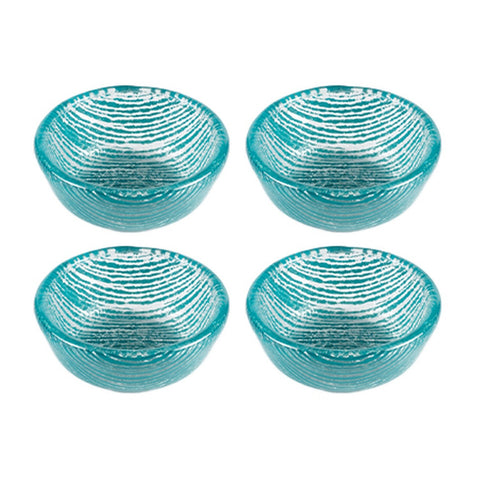 Glass Dinnerware dia.2.75" h:1.25" 4 oz. Round Blue Glass Ramekin (Set of 4)