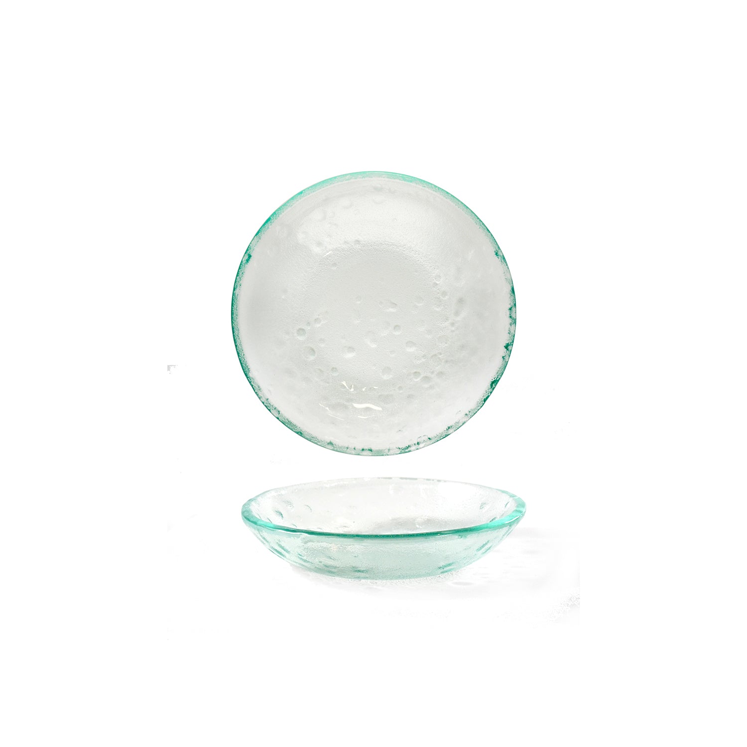 Glass Dinnerware dia.6.5" h:1.5" 11 oz. Round Clear Glass Bowl (Set of 2)