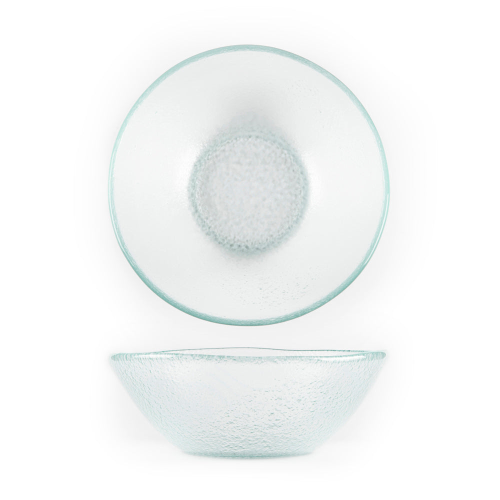 Glass Dinnerware dia.7" h:2" 16 oz. Round Clear Glass Bowl (Set of 2)