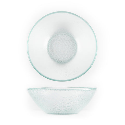 Glass Dinnerware dia.7" h:2" 16 oz. Round Clear Glass Bowl (Set of 2)