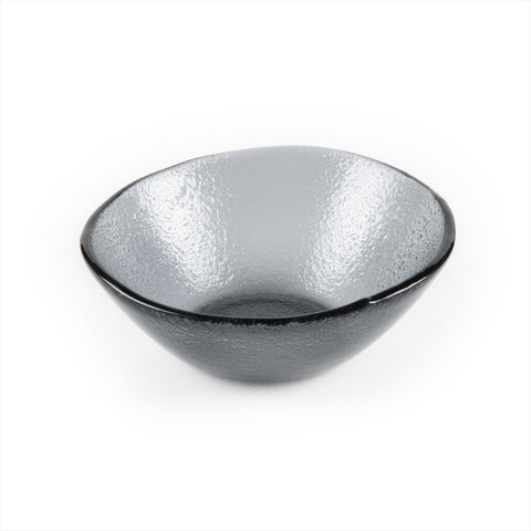 Glass Dinnerware dia.7.5" h:2.75" 20 oz. Round Charcoal Glass Bowl