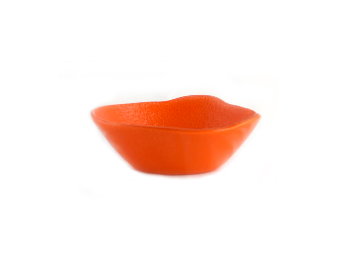 Glass Dinnerware dia.7.5" h:2.75" 20 oz. Round Orange Glass Bowl