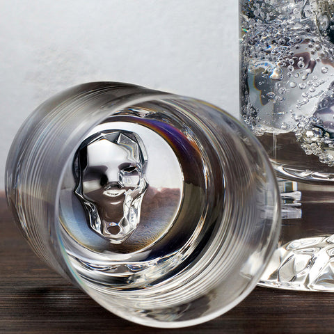 Shade Crystal Skull 10 oz. Low Ball Glasses (Set of 4)