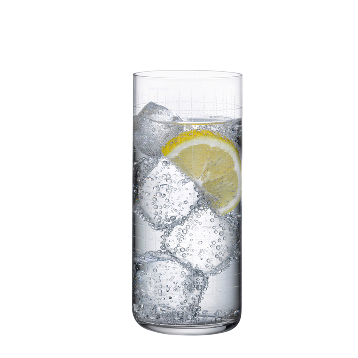 Finesse Grid Crystal Long Drink Glasses (Set of 4)