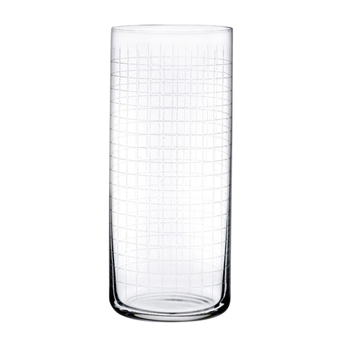 Finesse Grid Crystal High Ball Glasses (Set of 4)