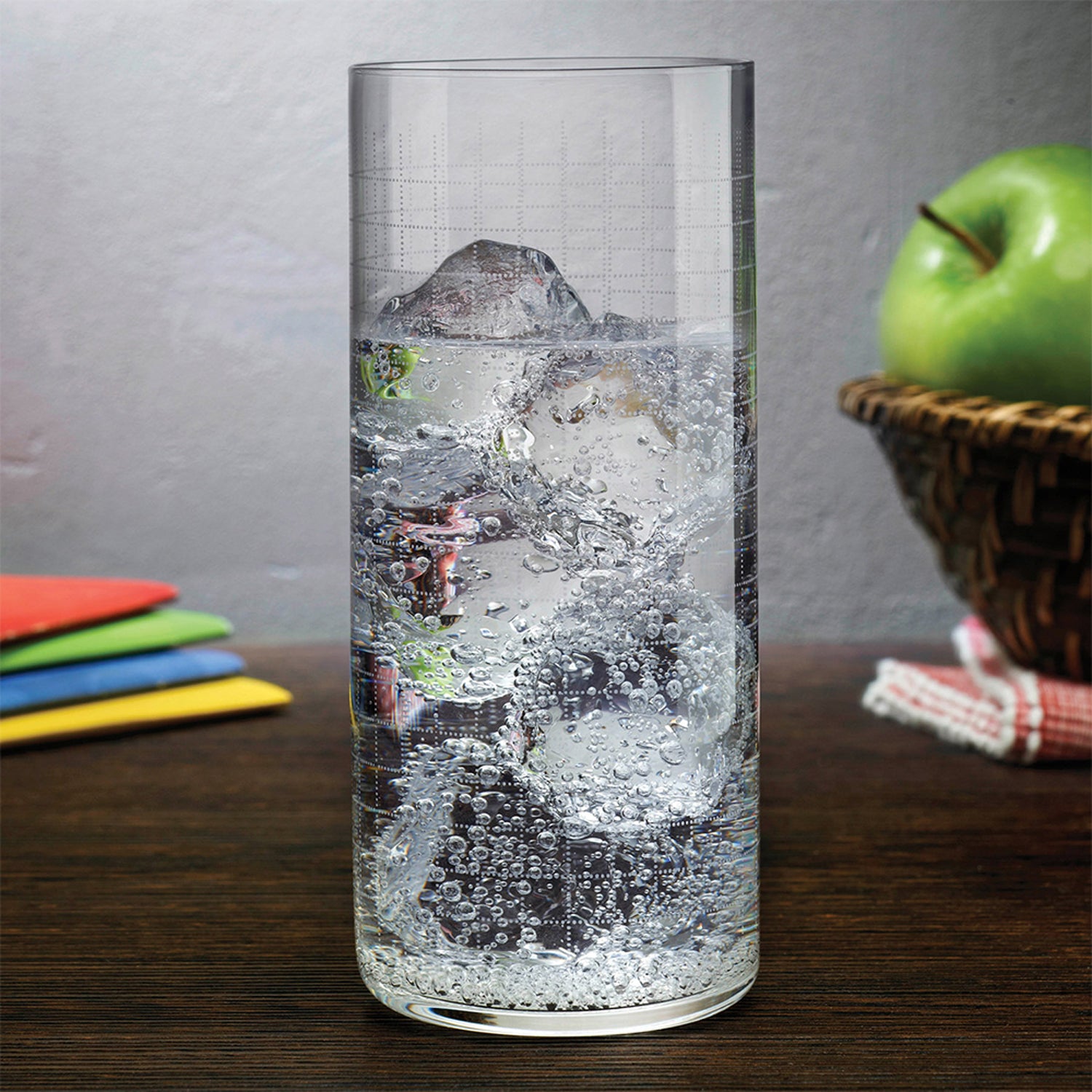 Finesse Grid Crystal High Ball Glasses (Set of 4)