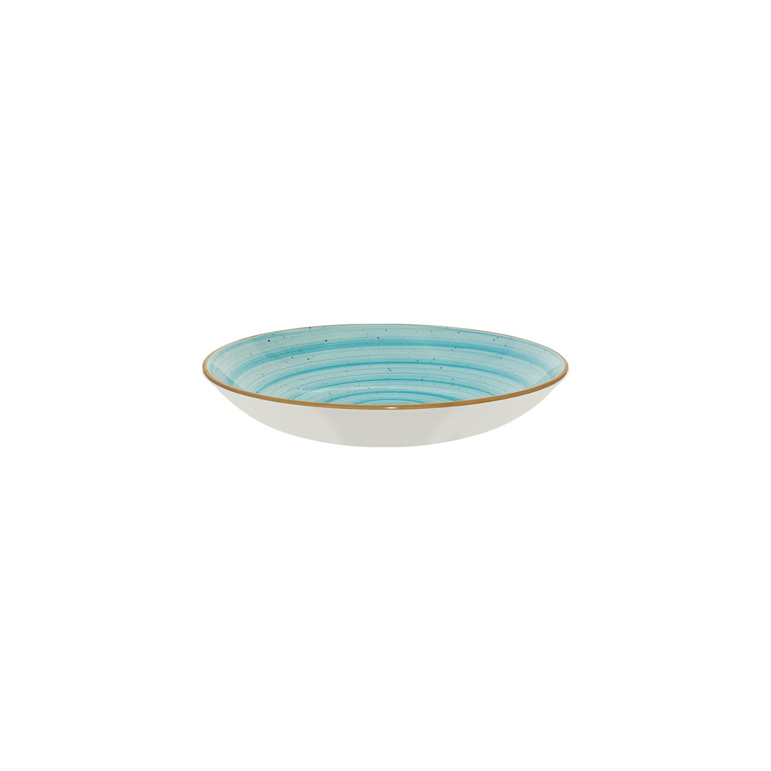 Bonna China Sea Blue dia.10" h:2" 44 oz. Round Blue Porcelain Bowl (Set of 2)