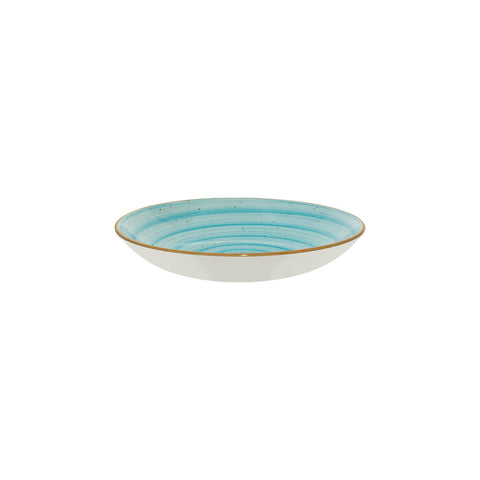 Bonna China Sea Blue dia.11" h:2.5" 57 oz. Round Blue Porcelain Bowl (Set of 2)