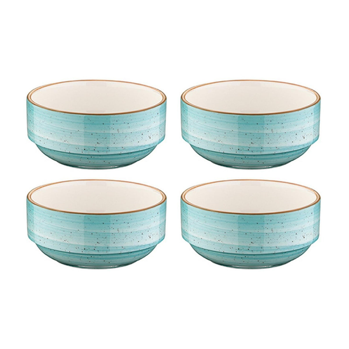 Bonna China Sea Blue dia.2.25" h:1" 1 oz. Round Blue Porcelain Ramekin (Set of 4)