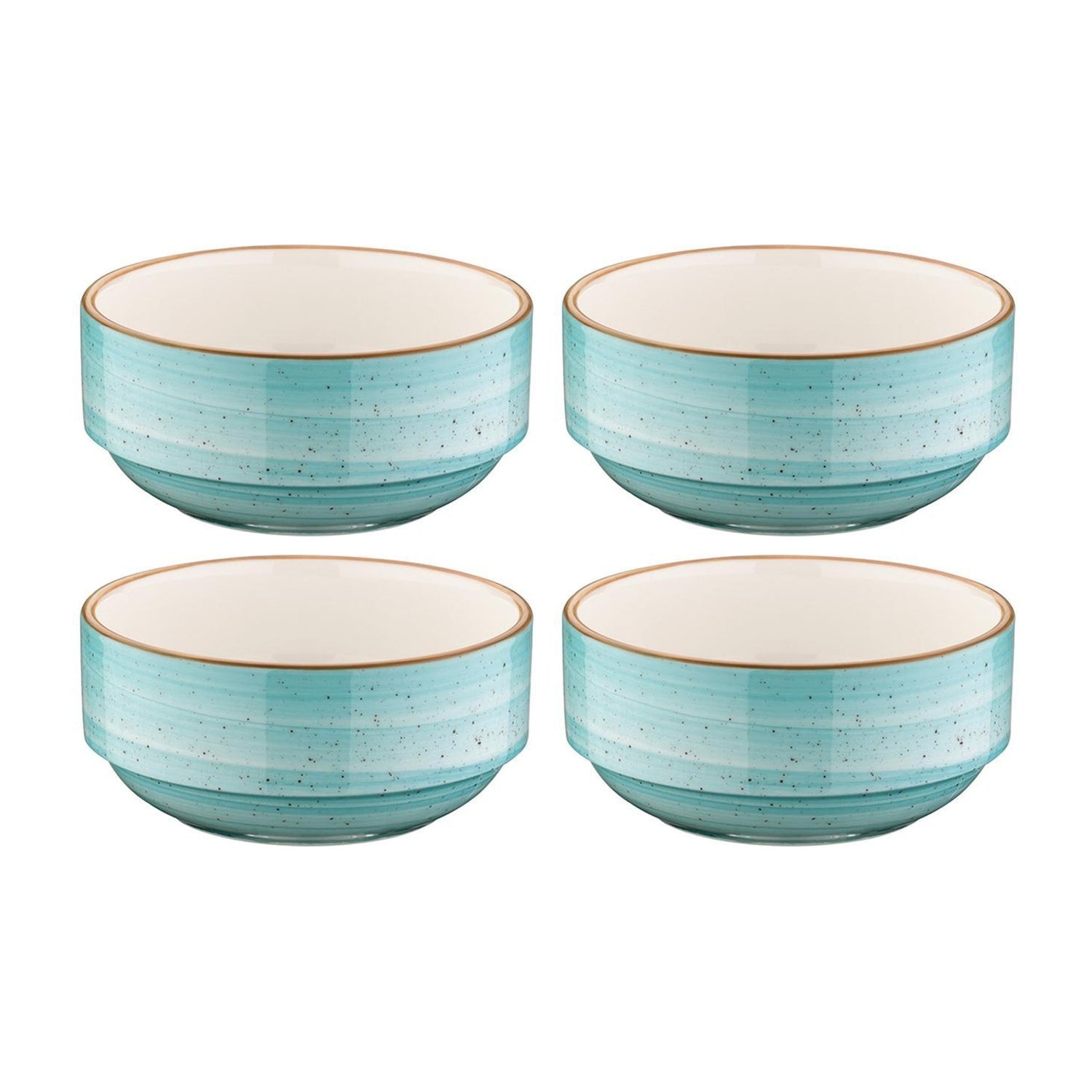 Bonna China Sea Blue dia.3" h:1.5" 4 oz. Round Blue Porcelain Ramekin (Set of 4)