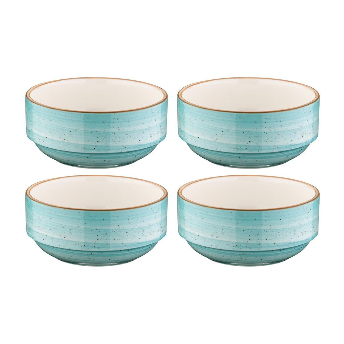 Bonna China Sea Blue dia.3" h:1.5" 4 oz. Round Blue Porcelain Ramekin (Set of 4)