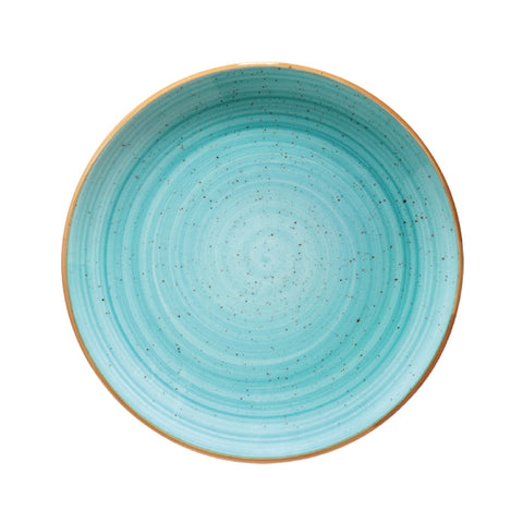 Bonna China Sea Blue dia.7.5"  Round Blue Porcelain Plate (Set of 4)