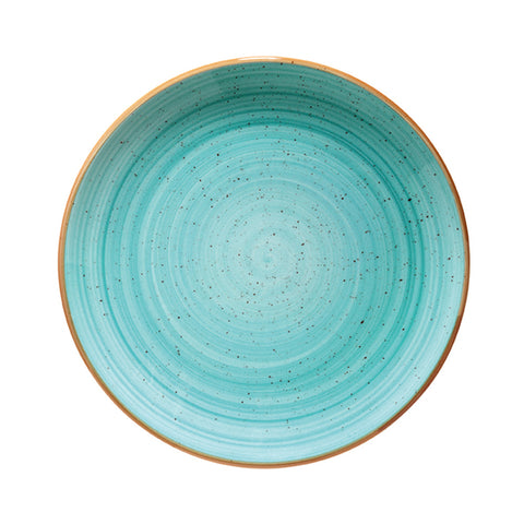 Bonna China Sea Blue dia.8" h:1.5" 17 oz. Round Blue Porcelain Bowl (Set of 4)