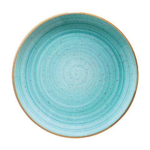 Bonna China Sea Blue dia.9"  Round Blue Porcelain Plate (Set of 4)