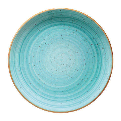 Bonna China Sea Blue dia.10"  Round Blue Porcelain Plate (Set of 4)