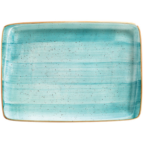 Bonna China Sea Blue 14.25" x 10.25" x h:0.75" Rectangular Blue Porcelain Platter