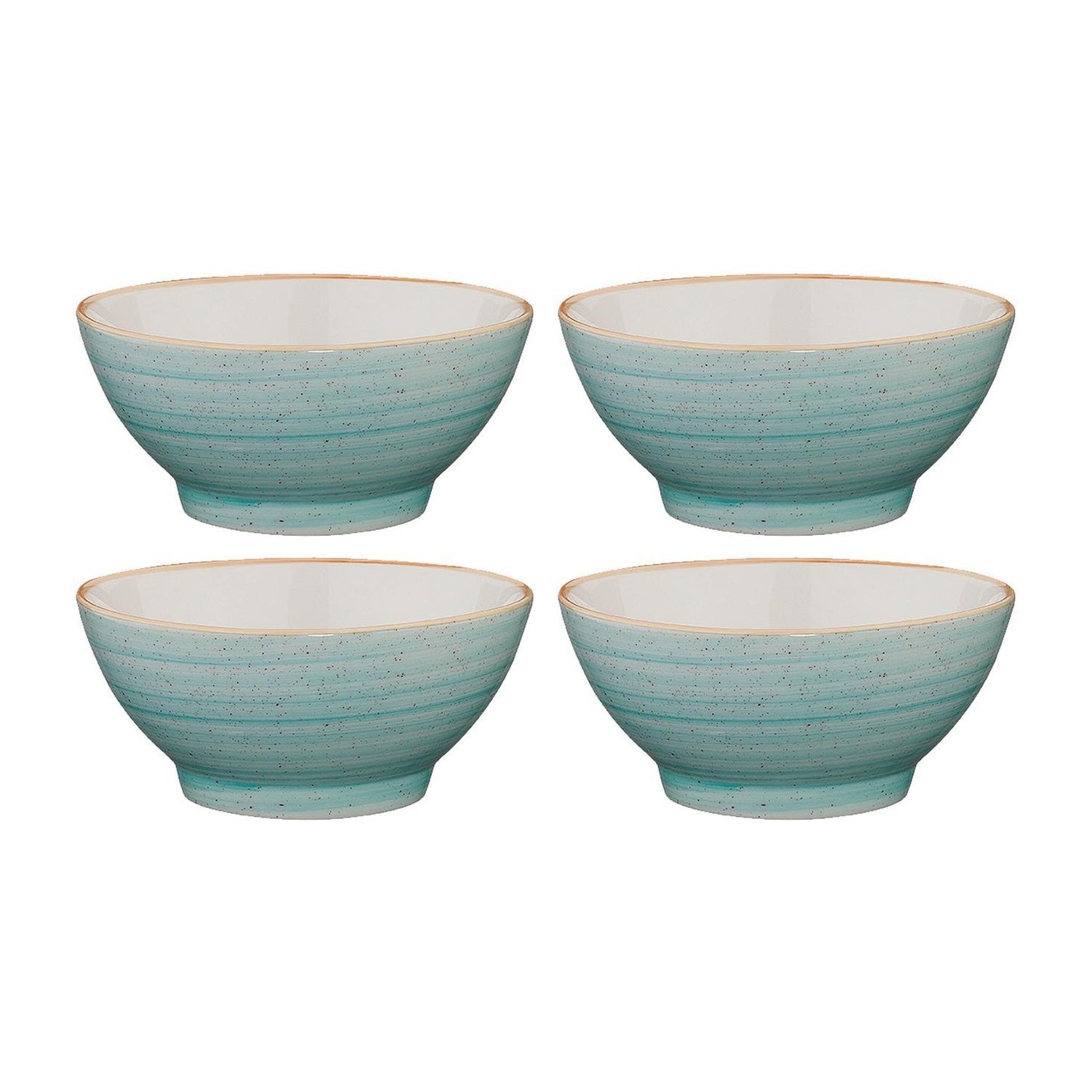 Bonna China Sea Blue dia.4.75" h:2.25" 10 oz. Round Blue Porcelain Bowl (Set of 4)